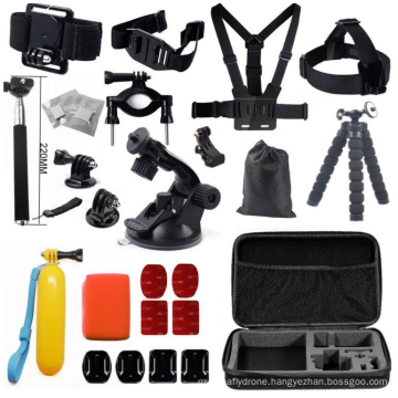 Good Quality Action Camera Chest Strap Head Mount Adapter Camera Kit Accessories Set For Go Pro Hero3 Hero4 3 2 Black Edition